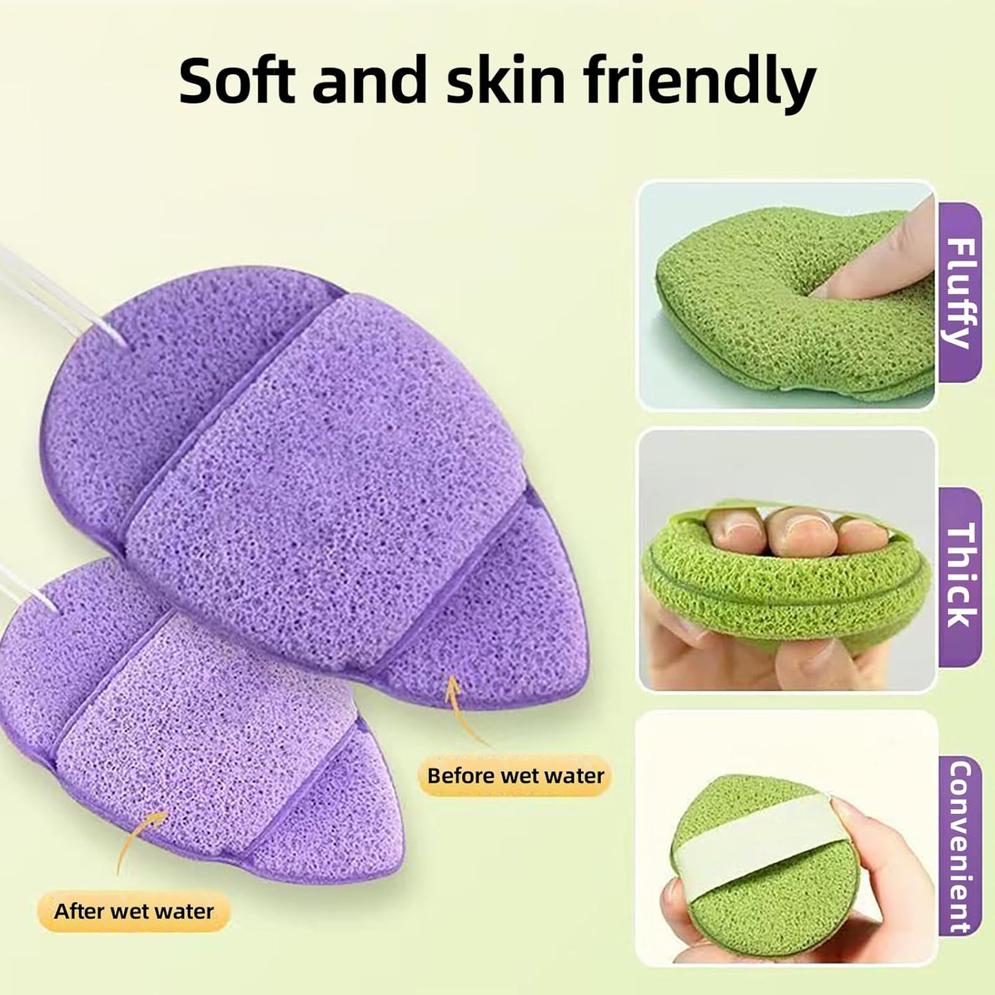 3 Count Gentle Facial Sponge