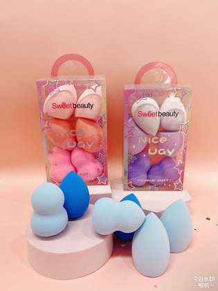 6PCS Makeup Sponge Set – Blender, Teardrop & Slanted