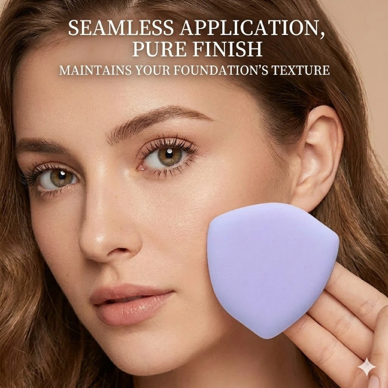 2PCS/Pack Dual-sided Powder puff with foundation liquid