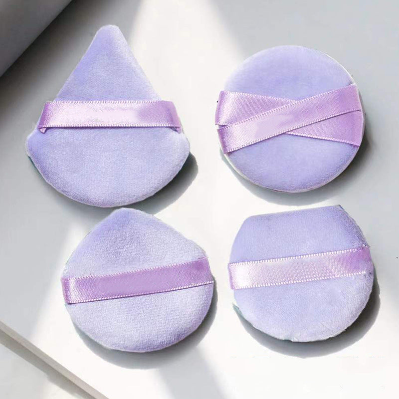 4PCS Vertical velvet powder puff
